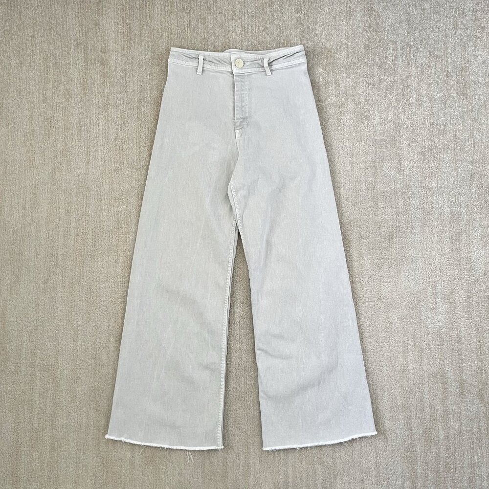 Zara The Marine Straight High Waisted Wide Leg Jeans 6